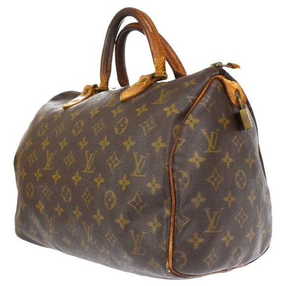 LOUIS VUITTON Speedy 30 Travel Hand Bag Monogram Leather Brown M41526 - Picture 8 of 16